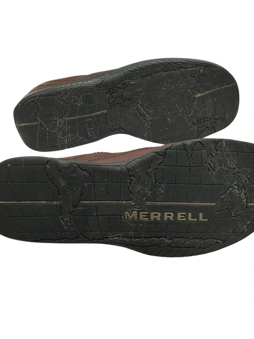 Men's Merrell Ortholite World Legend Brown Leather Slip-On Loafers Sz. 11.5